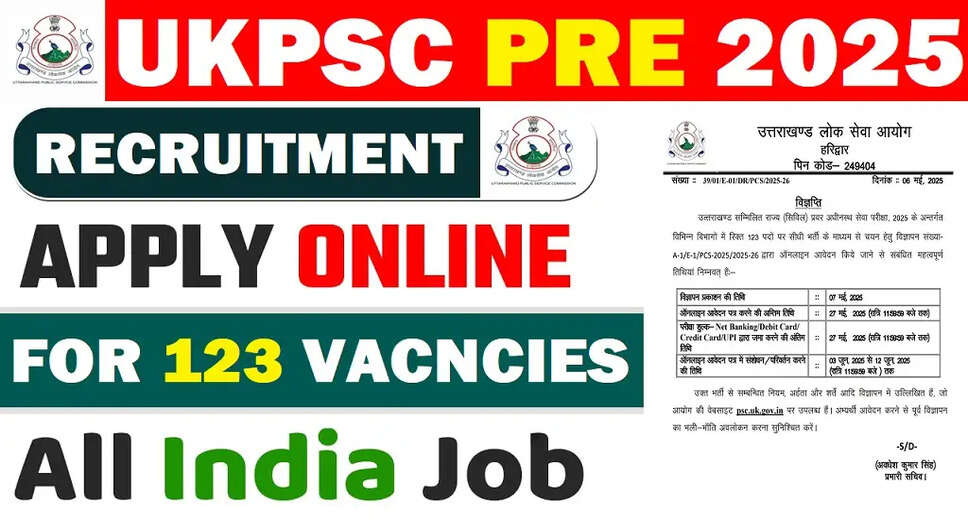 UKPSC Pre Recruitment 2025: Apply for Combined State Civil Services Exam