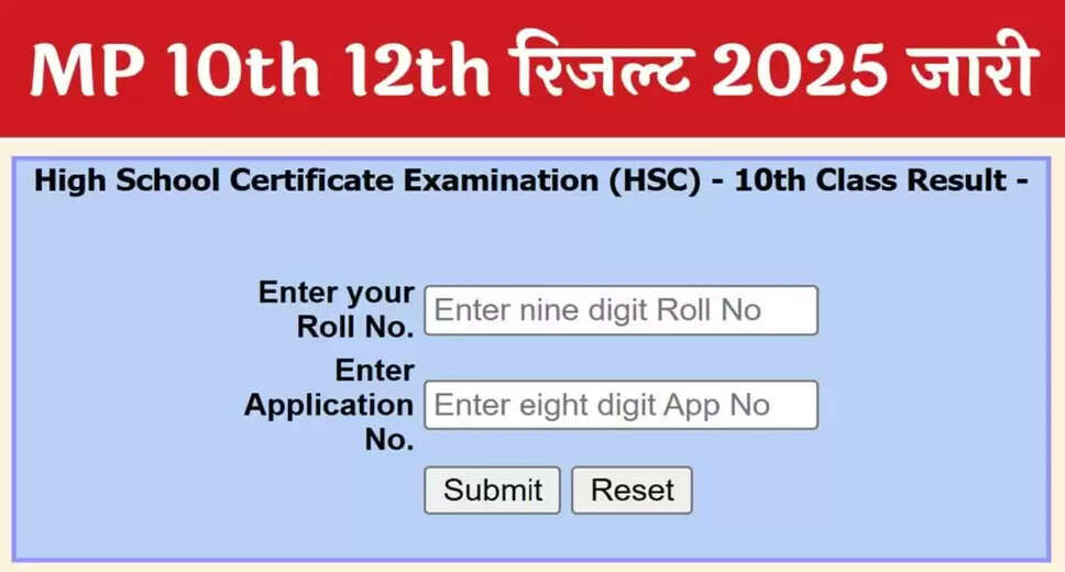MP Board 10th and 12th Results 2025 Announced