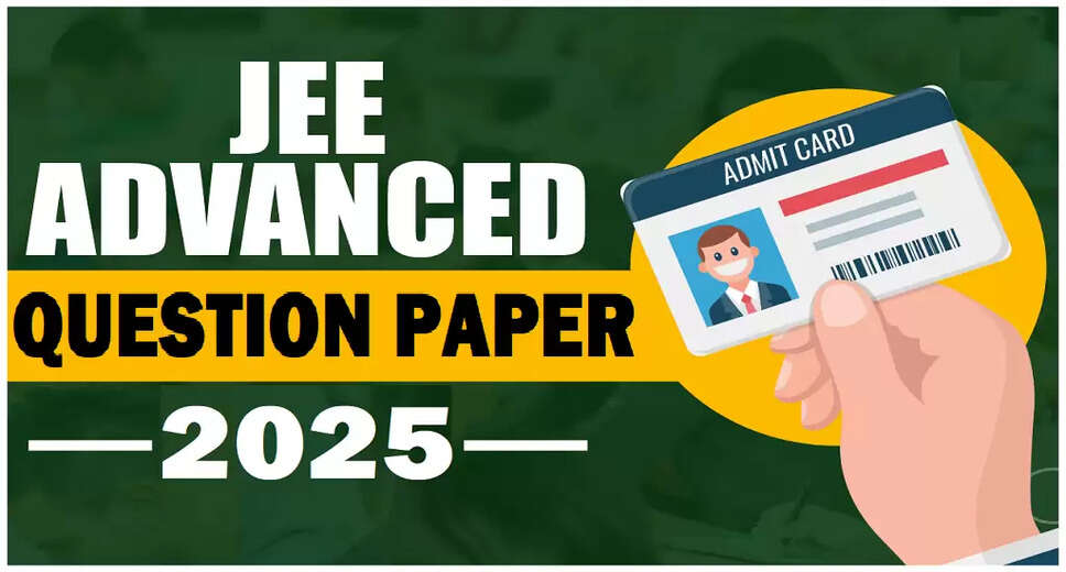 IIT JEE Advanced 2025 Question Paper Released by IIT Kanpur