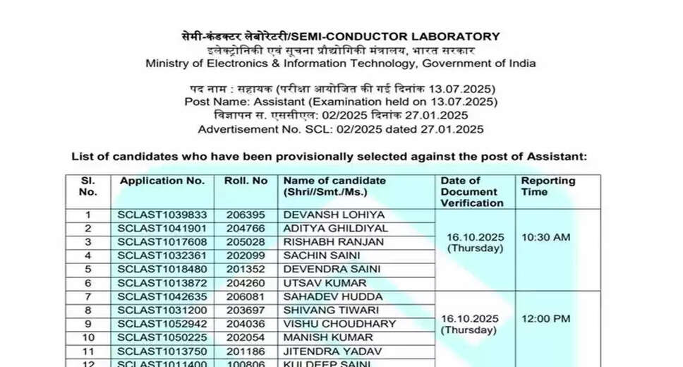 SCL Assistant Exam Results Released: Check Your Scores Now