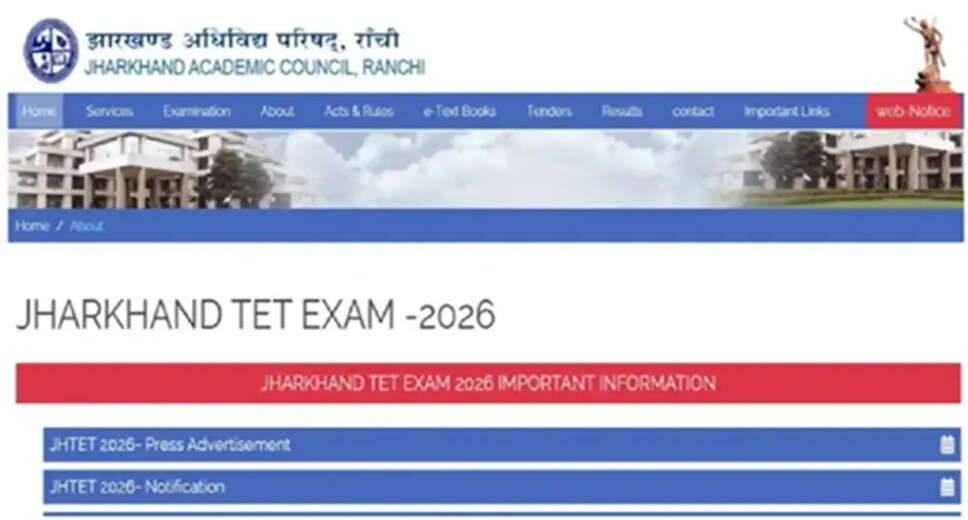 Final Call for Jharkhand TET 2026 Applications: Key Details and Fees