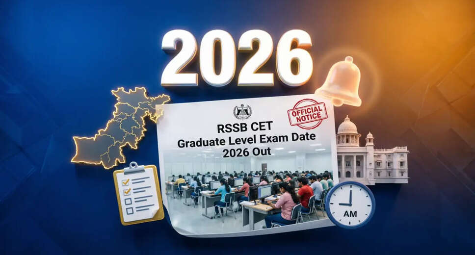 Rajasthan RSSB CET Graduate Level Exam Date Announced for 2026
