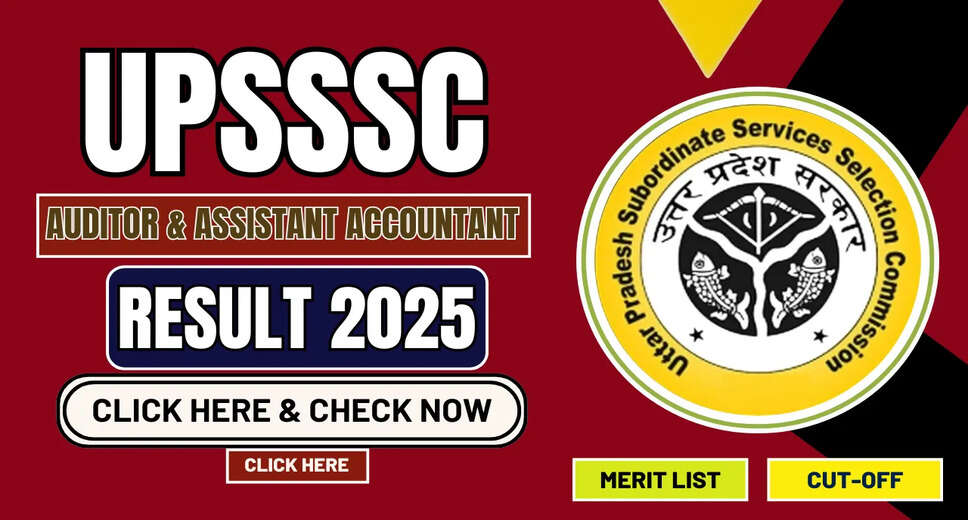 UPSSSC Assistant Accountant Mains Result 2025 Announced