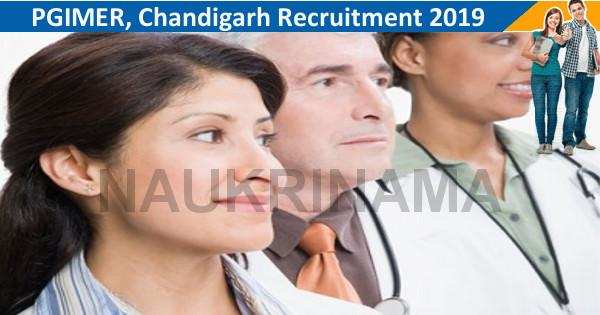 PGIMER Chandigarh Junior Medical Officer Recruitment 2019