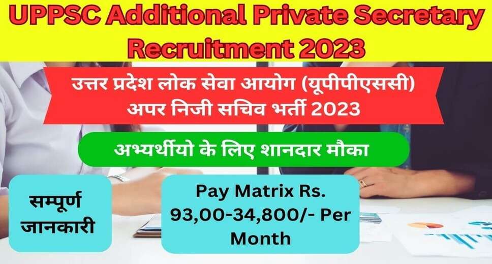 UPPSC Additional Private Secretary (APS) Recruitment 2023: Apply for 328 