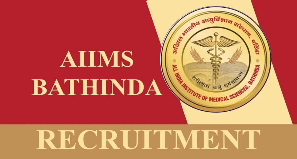 AIIMS Bathinda Recruitment 2023: Apply for Research Associate I Vacancies  Are you looking for a rewarding career opportunity in the medical field? AIIMS Bathinda is currently hiring eligible candidates for the position of Research Associate I. If you meet the qualification criteria and are passionate about medical research, this could be the perfect opportunity for you. Interested candidates can find all the necessary details below and apply through the provided link before the deadline.  Keywords: AIIMS Bathinda Recruitment 2023  Job Details:  Organization: AIIMS Bathinda Recruitment 2023 Post Name: Research Associate I Total Vacancy: 1 Post Salary: Rs.47,000 - Rs.47,000 Per Month Job Location: Bathinda Last Date to Apply: 02/07/2023 Official Website: aiimsbathinda.edu.in Qualification for AIIMS Bathinda Recruitment 2023:  Applicants who wish to apply for AIIMS Bathinda Recruitment 2023 must fulfill the qualification requirements set by the officials. According to the official notification, candidates must have completed Master of Dental Surgery. For a detailed description of the qualification, please refer to the official notification provided by AIIMS Bathinda.  Vacancy Count:  The total number of vacancies available for AIIMS Bathinda Recruitment 2023 is 1.  Salary:  Candidates who are selected for AIIMS Bathinda Recruitment will be offered a competitive salary ranging from Rs.47,000 to Rs.47,000 per month.  Job Location:  The Research Associate I vacancies are located in Bathinda. Eligible candidates who meet the qualification criteria are invited to apply for the positions. For more information, refer to the official notification.  How to Apply for AIIMS Bathinda Recruitment 2023:  The application process for AIIMS Bathinda Recruitment 2023 is straightforward. Follow the steps below to apply:  Visit the AIIMS Bathinda official website. Look for AIIMS Bathinda Recruitment 2023 notifications on the website. Before proceeding, make sure to read the notification thoroughly. Check the mode of application specified and follow the instructions to complete the application process.