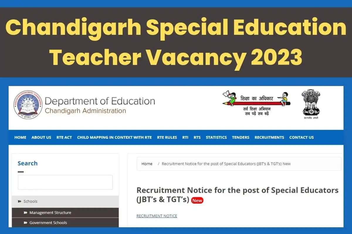 Chandigarh Special Educator Exam 2023 Answer Key Out! Download Now