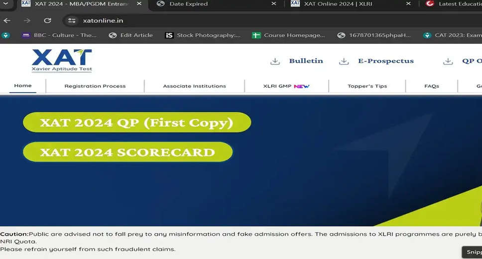 XAT 2024 Results Announced at xatonline.in, How to Check Scorecard