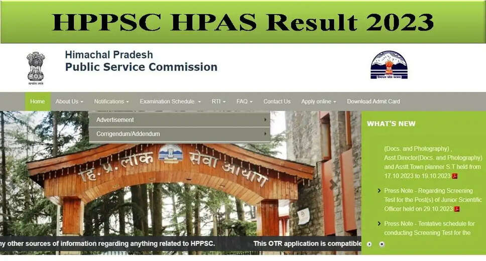 HPPSC HPAS Prelims Result 2023 Announced: Check Cut Off Marks Here