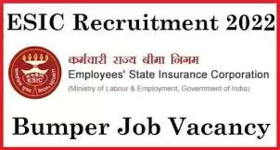 ESIC GURUGRAM Recruitment 2022: A great opportunity has emerged to get a job (Sarkari Naukri) in Employees State Insurance Corporation, Gurugram (ESIC Gurugram). ESIC GURUGRAM has sought applications to fill the posts of Senior Resident and Specialist (ESIC GURUGRAM Recruitment 2022). Interested and eligible candidates who want to apply for these vacant posts (ESIC GURUGRAM Recruitment 2022), can apply by visiting the official website of ESIC GURUGRAM at esic.nic.in. The last date to apply for these posts (ESIC GURUGRAM Recruitment 2022) is 25 November 2022.    Apart from this, candidates can also apply for these posts (ESIC GURUGRAM Recruitment 2022) directly by clicking on this official link esic.nic.in. If you want more detailed information related to this recruitment, then you can see and download the official notification (ESIC GURUGRAM Recruitment 2022) through this link ESIC GURUGRAM Recruitment 2022 Notification PDF. A total of 13 posts will be filled under this recruitment (ESIC GURUGRAM Recruitment 2022) process.    Important Dates for ESIC GURUGRAM Recruitment 2022  Online Application Starting Date –  Last date for online application - 25 November  Details of posts for ESIC GURUGRAM Recruitment 2022  Total No. of Posts – 13 Posts  Eligibility Criteria for ESIC GURUGRAM Recruitment 2022  Senior Resident and Specialist: MD and MBBS degree from recognized institute and experience  Age Limit for ESIC GURUGRAM Recruitment 2022  The age limit of the candidates will be 45 years.  Salary for ESIC GURUGRAM Recruitment 2022  Senior Residents and Specialists: As per the rules of the department  Selection Process for ESIC GURUGRAM Recruitment 2022  Senior Resident & Specialist: Will be done on the basis of Interview.  How to apply for ESIC Gurgaon Recruitment 2022?  Interested and eligible candidates can apply through the official website of ESIC Gurugram (esic.nic.in) till 25 November. For detailed information in this regard, refer to the official notification given above.    If you want to get a government job, then apply for this recruitment before the last date and fulfill your dream of getting a government job. You can visit naukrinama.com for more such latest government jobs information.
