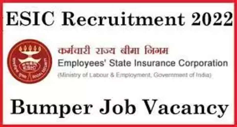 ESIC GURUGRAM Recruitment 2022: A great opportunity has emerged to get a job (Sarkari Naukri) in Employees State Insurance Corporation, Gurugram (ESIC Gurugram). ESIC GURUGRAM has sought applications to fill the posts of Senior Resident and Specialist (ESIC GURUGRAM Recruitment 2022). Interested and eligible candidates who want to apply for these vacant posts (ESIC GURUGRAM Recruitment 2022), can apply by visiting the official website of ESIC GURUGRAM at esic.nic.in. The last date to apply for these posts (ESIC GURUGRAM Recruitment 2022) is 25 November 2022. Apart from this, candidates can also apply for these posts (ESIC GURUGRAM Recruitment 2022) directly by clicking on this official link esic.nic.in. If you want more detailed information related to this recruitment, then you can see and download the official notification (ESIC GURUGRAM Recruitment 2022) through this link ESIC GURUGRAM Recruitment 2022 Notification PDF. A total of 13 posts will be filled under this recruitment (ESIC GURUGRAM Recruitment 2022) process. Important Dates for ESIC GURUGRAM Recruitment 2022 Online Application Starting Date – Last date for online application - 25 November Details of posts for ESIC GURUGRAM Recruitment 2022 Total No. of Posts – 13 Posts Eligibility Criteria for ESIC GURUGRAM Recruitment 2022 Senior Resident and Specialist: MD and MBBS degree from recognized institute and experience Age Limit for ESIC GURUGRAM Recruitment 2022 The age limit of the candidates will be 45 years. Salary for ESIC GURUGRAM Recruitment 2022 Senior Residents and Specialists: As per the rules of the department Selection Process for ESIC GURUGRAM Recruitment 2022 Senior Resident & Specialist: Will be done on the basis of Interview. How to apply for ESIC Gurgaon Recruitment 2022? Interested and eligible candidates can apply through the official website of ESIC Gurugram (esic.nic.in) till 25 November. For detailed information in this regard, refer to the official notification given above. If you want to get a government job, then apply for this recruitment before the last date and fulfill your dream of getting a government job. You can visit naukrinama.com for more such latest government jobs information.