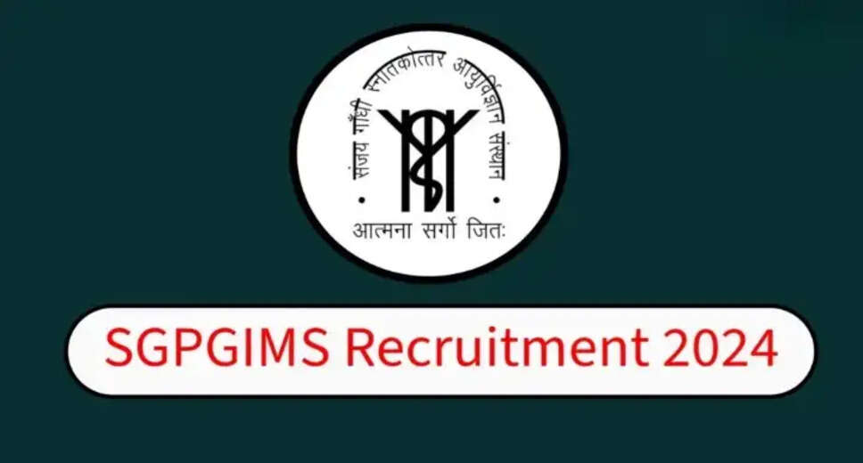 SGPGIMS, Lucknow Recruitment 2024 for 148 Senior Resident Posts