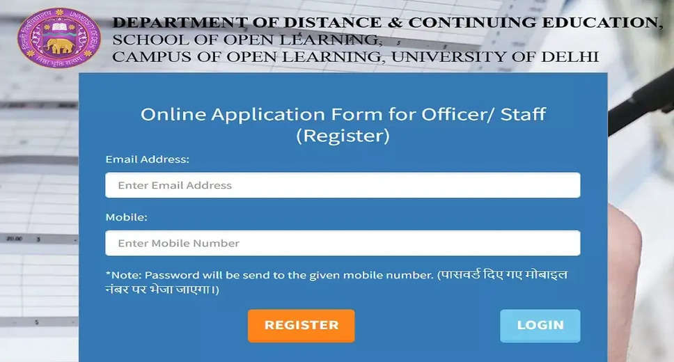 Delhi University's SOL Recruitment 2023: Apply for Non-Teaching Posts Before November 4