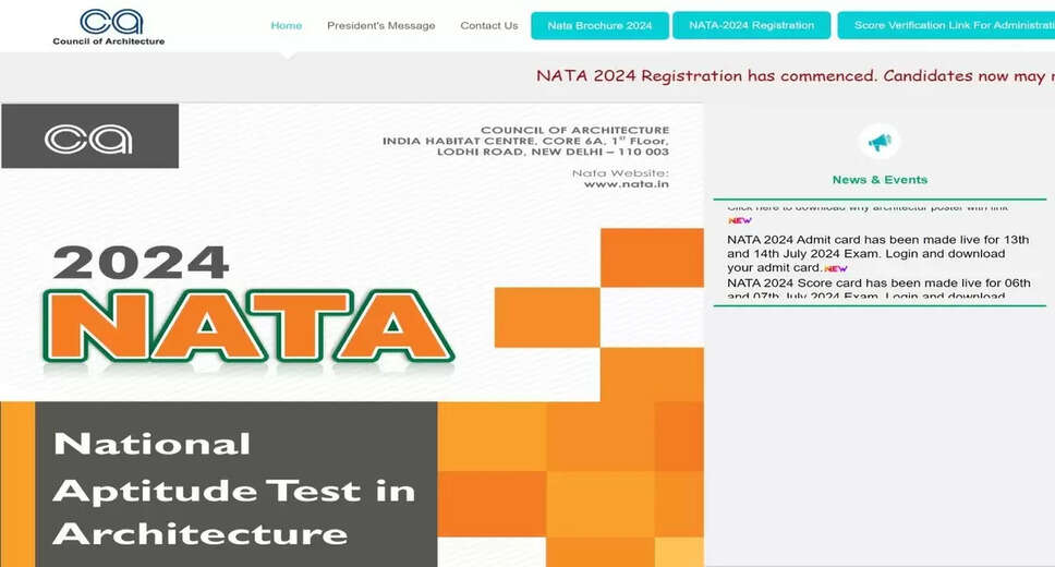 NATA 2024: CoA Releases Revised Eligibility Criteria - Get the Latest Updates Here