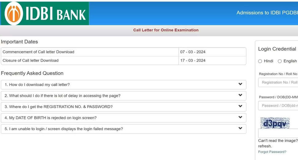 IDBI Bank JAM Recruitment 2024: Admit Card Released for 500 Junior Assistant Manager
