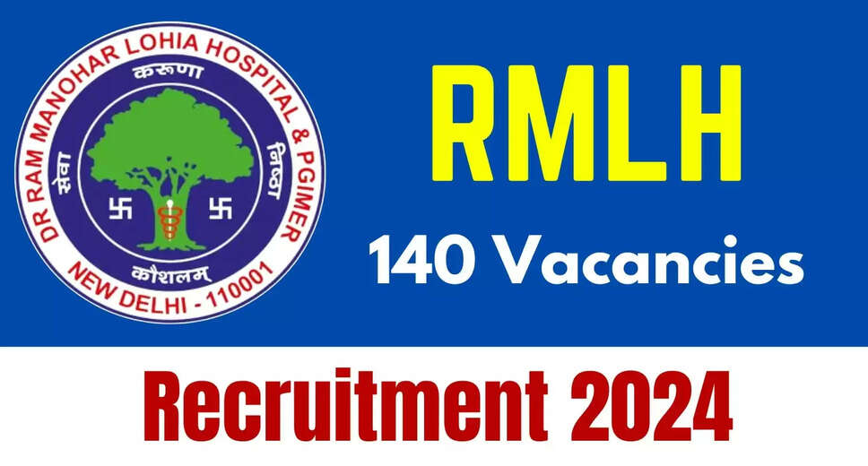 RML Hospital Senior Resident (Non Academic) Recruitment 2024: Apply for 140 Vacancies