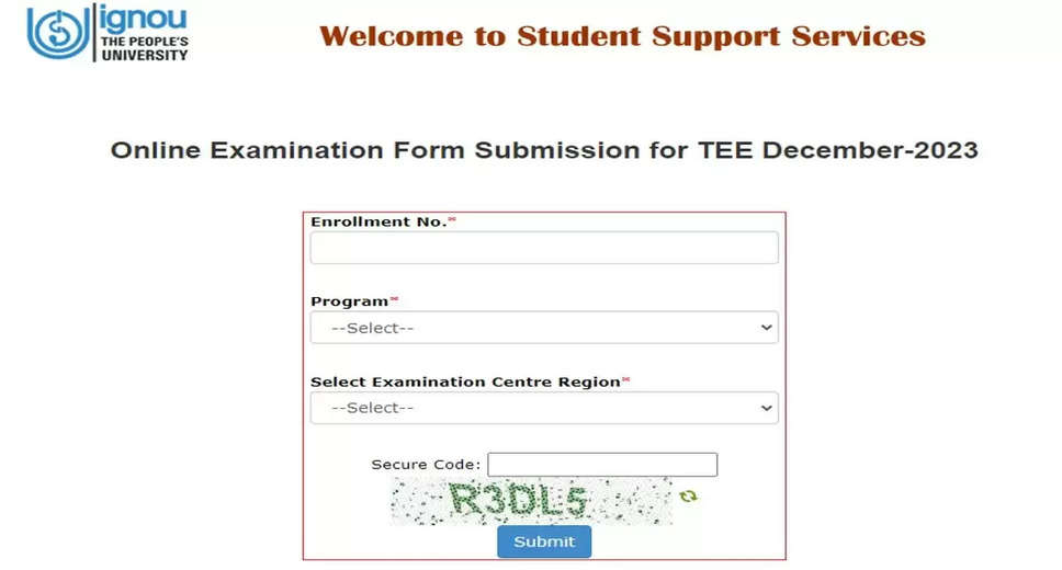 IGNOU December TEE 2023 Application Deadline Looming - Apply Immediately to Avoid Disappointment