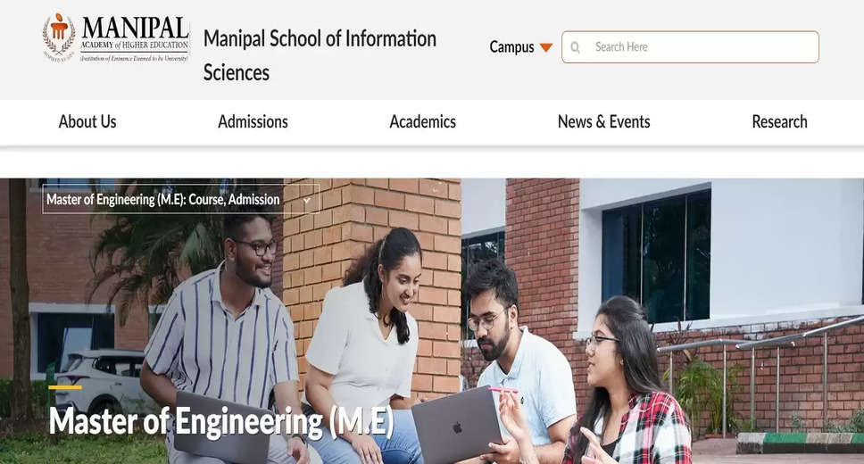 Admissions Open for Master of Engineering Programs at Manipal School of Information Sciences (MSIS), Manipal