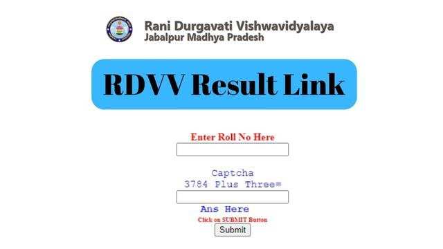 RDVV Transcript ONLINE Rani Durgavati University Jabalpur