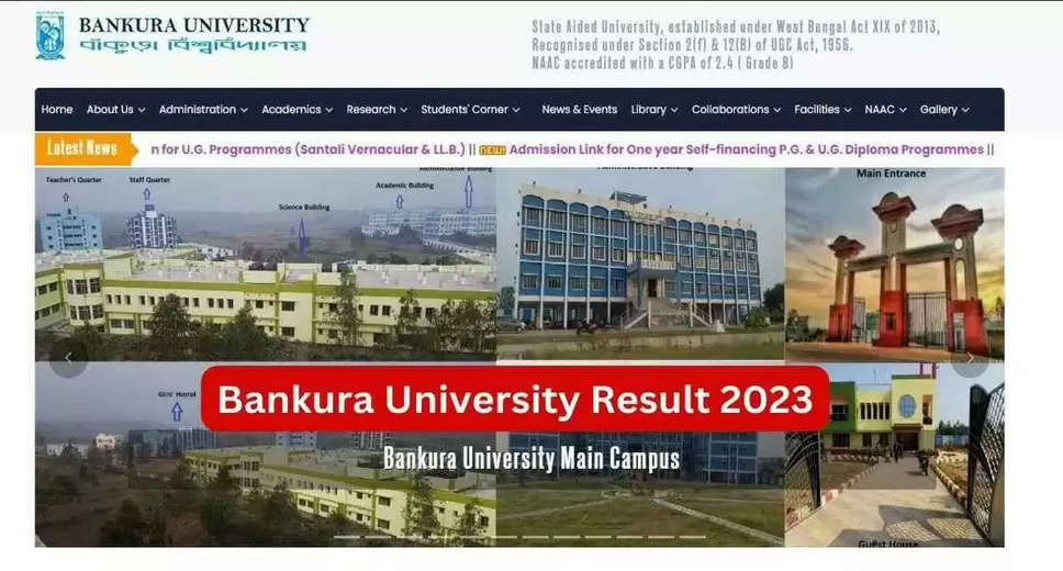 Bankura University Results 2024 Released – Access UG and PG Marksheets Online