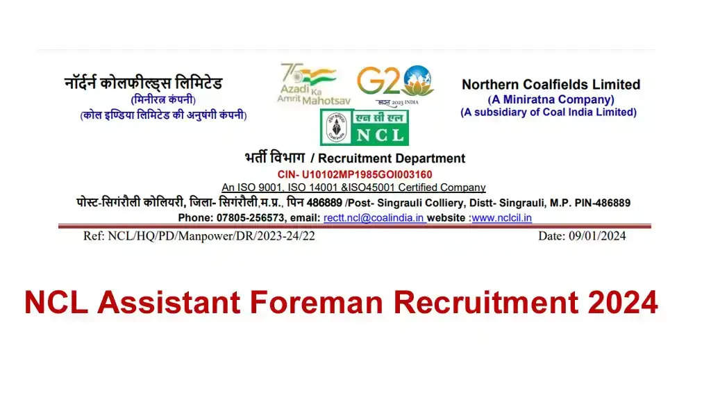 Northern Coalfields Limited Opens Doors for 150 Assistant Foreman Trainees: Apply by Feb 5th!