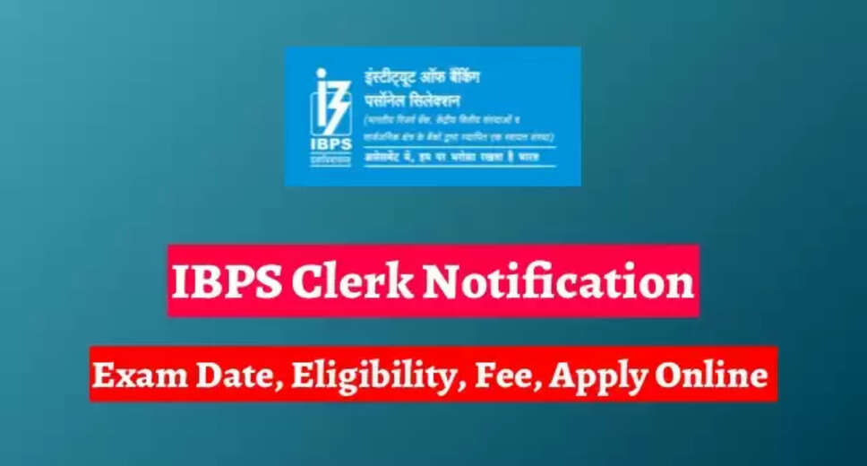 IBPS Clerk Recruitment 2024: Apply Online for CRP Clerk XIV Vacancies