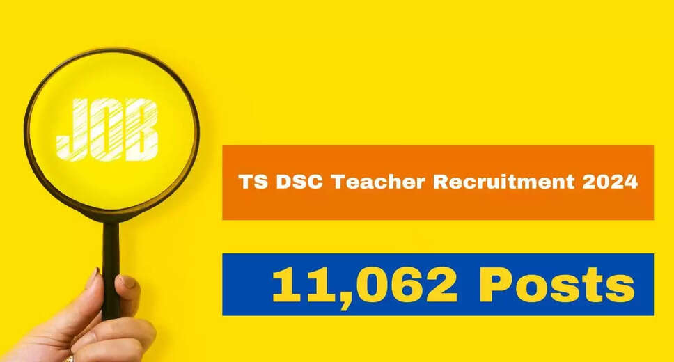 TS DSC Recruitment 2024: Apply Online for 11062 Teacher Vacancies