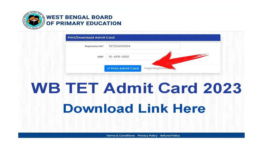 WB TET 2023 Hall Ticket Live: Download Admit Card for Primary Teacher Exam at wbbpeonline.com