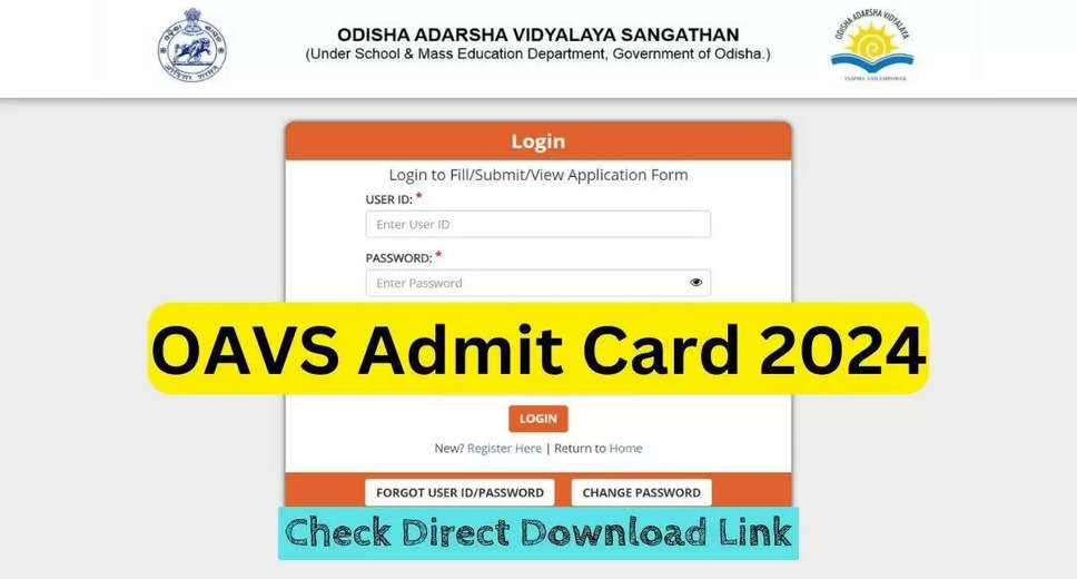 OAVS Principal & Teacher CBT Admit Card 2024 Released: Download Now