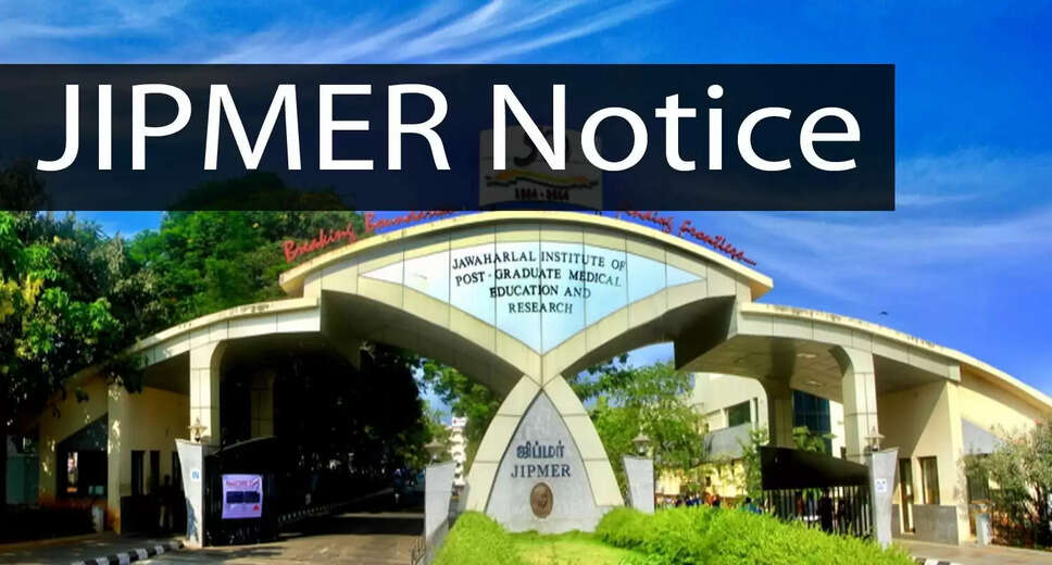JIPMER Recruitment 2023: A great opportunity has emerged to get a job (Sarkari Naukri) in Jawaharlal Institute of Postgraduate Medical Education and Research (JIPMER). JIPMER has sought applications to fill the posts of Technical Assistant, Cook and others (JIPMER Recruitment 2023). Interested and eligible candidates who want to apply for these vacant posts (JIPMER Recruitment 2023), they can apply by visiting JIPMER's official website jipmer.edu.in. The last date to apply for these posts (JIPMER Recruitment 2023) is 9 February 2023. Apart from this, candidates can also apply for these posts (JIPMER Recruitment 2023) by directly clicking on this official link jipmer.edu.in. If you want more detailed information related to this recruitment, then you can see and download the official notification (JIPMER Recruitment 2023) through this link JIPMER Recruitment 2023 Notification PDF. A total of 13 posts will be filled under this recruitment (JIPMER Recruitment 2023) process. Important Dates for JIPMER Recruitment 2023 Starting date of online application - Last date for online application - 9 February 2023 JIPMER Recruitment 2023 Posts Recruitment Location Puducherry Details of posts for JIPMER Recruitment 2023 Total No. of Posts- Technical Assistant, Cook & Other – 13 Posts Eligibility Criteria for JIPMER Recruitment 2023 Technical Assistant, Cook & Other: 10th, Graduation Degree from recognized Institute and Experience Age Limit for JIPMER Recruitment 2023 Technical Assistant, Cook & Others – The age limit of the candidates will be 30 years. Salary for JIPMER Recruitment 2023 Technical Assistant, Cook & Others: As per the rules of the department Selection Process for JIPMER Recruitment 2023 Technical Assistant, Cook & Other: Will be done on the basis of Interview. How to apply for JIPMER Recruitment 2023 Interested and eligible candidates can apply through the official website of JIPMER (jipmer.edu.in) by 9 February 2023. For detailed information in this regard, refer to the official notification given above. If you want to get a government job, then apply for this recruitment before the last date and fulfill your dream of getting a government job. You can visit naukrinama.com for more such latest government jobs information.