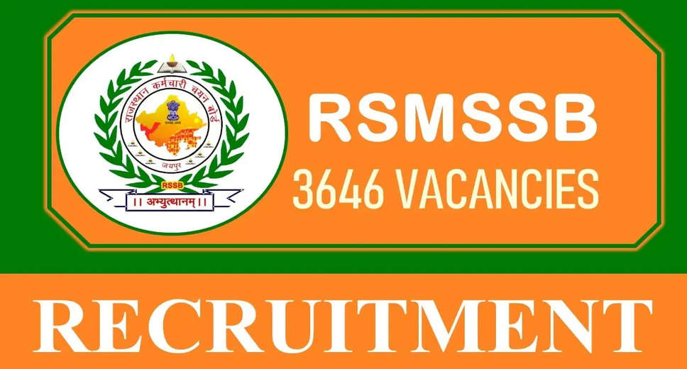 Rajasthan RSMSSB Female Health Worker (ANM) & Staff Nurse (GNM) Recruitment 2023 - Big Update