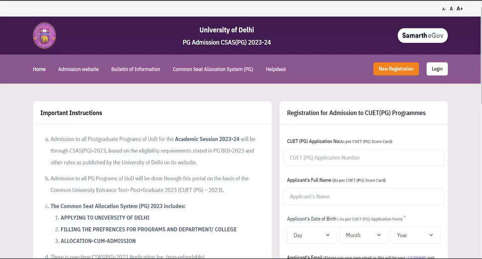 DU PG 2024 Counselling Registration Deadline Extended to June 5: Details of CSAS Correction Window