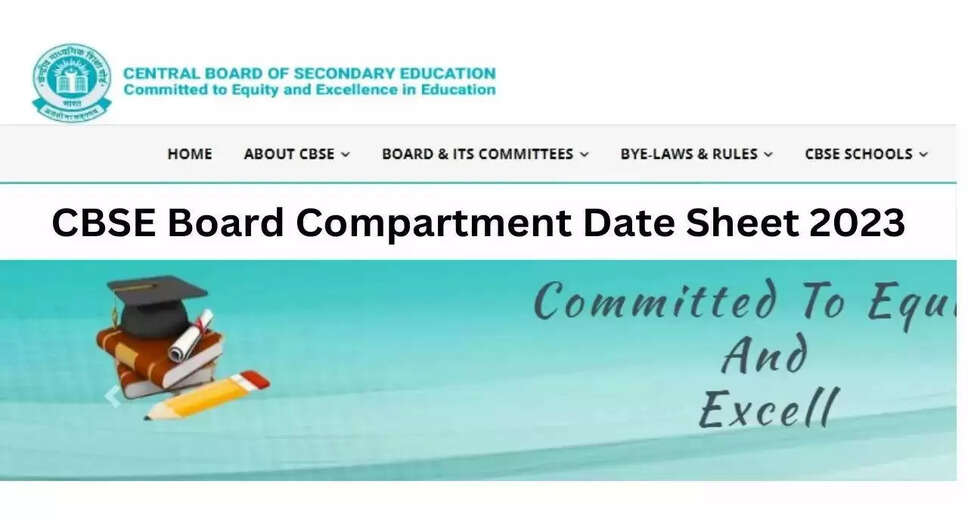 CBSE Compartment Exam Date Sheet Released: Check the Complete Schedule