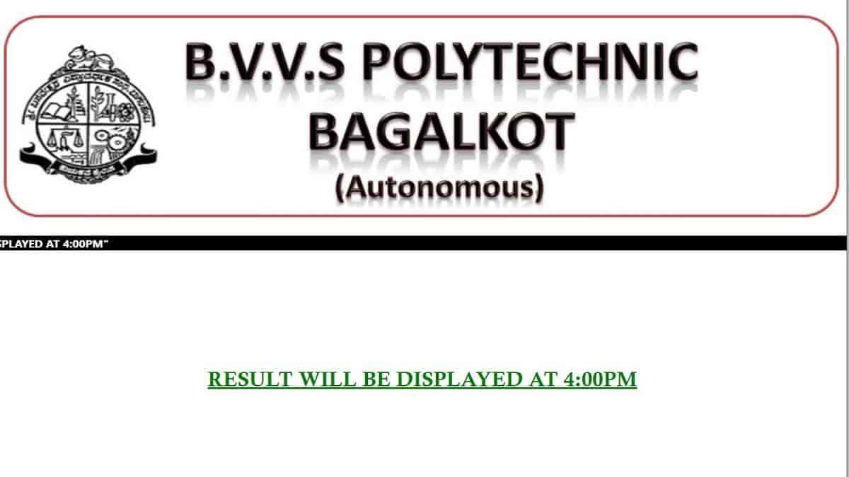 BVVS Polytechnic Result 2024 Declared Today: Check Scorecard And ...