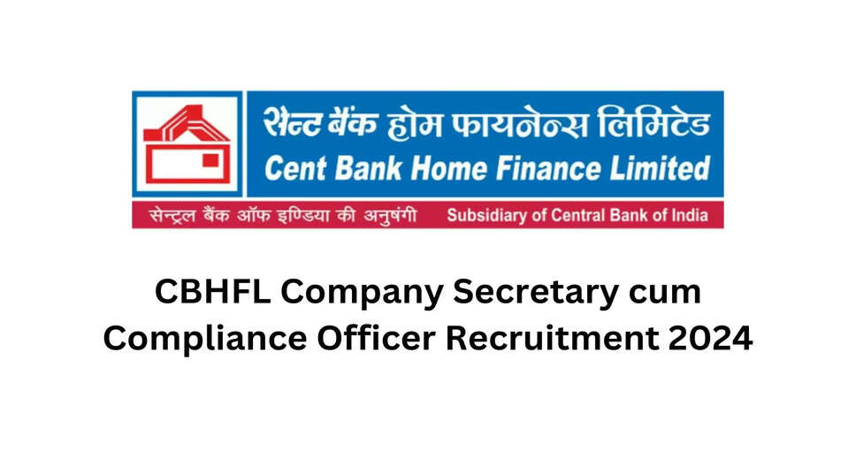 Cent Bank Home Finance Seeks Company Secretary cum Compliance Officer
