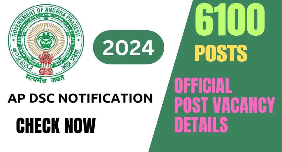 Andhra Pradesh Teacher Recruitment 2024: 6100 Vacancies Up for Grabs, Apply Now