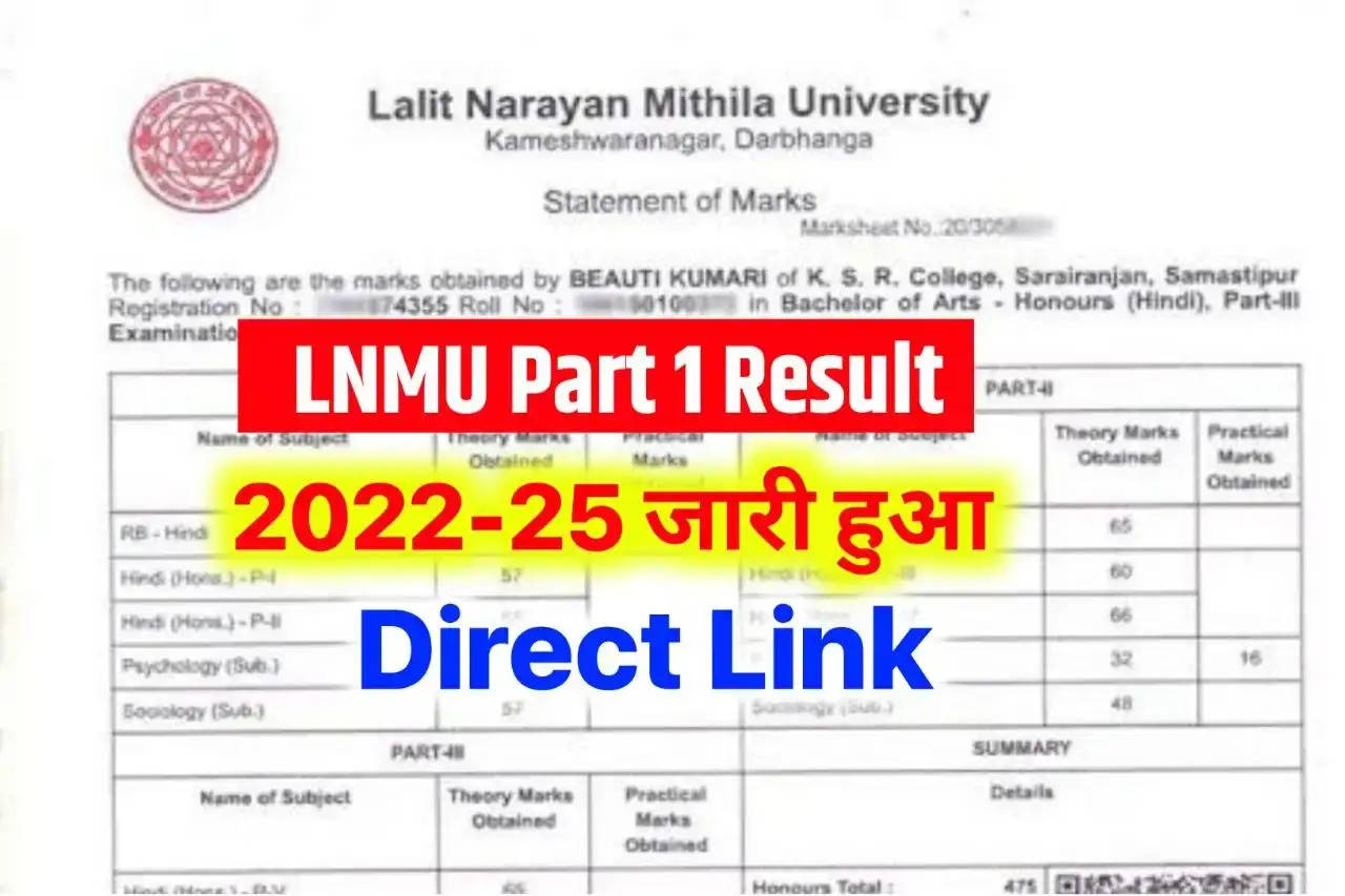 LNMU Result 2024 Released, Direct Link to Download UG Result PDF