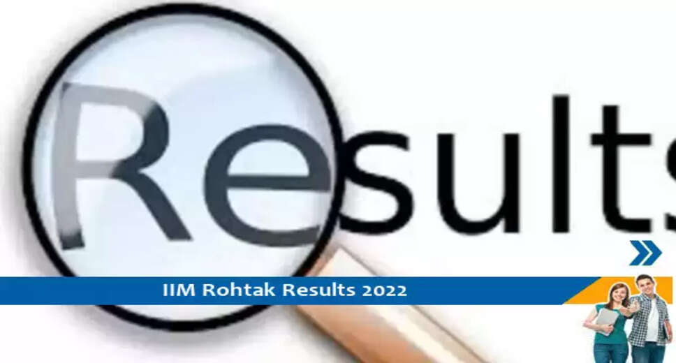 IIM Rohtak Results 2022- IPM परीक्षा 2022 का परिणाम जारी, परिणाम के लिए यहां क्लिक करें
