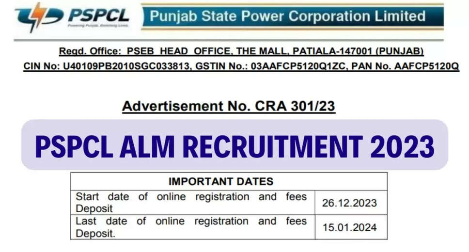 PSPCL ALM Exam Date 2024 Announced: Check Exam Pattern and Updates for 2500 Vacancies