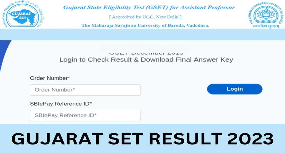 GSET 2023 Result Declared: Check Your Scorecard & Cut Off Marks at gujaratset.ac.in
