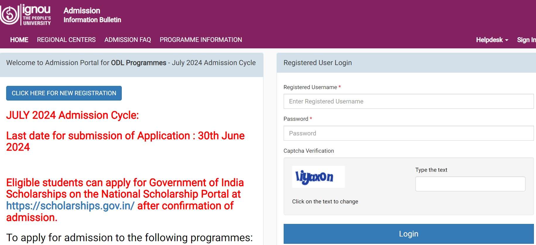 IGNOU July 2024 Admissions Open; Register Now at ignouiop.samarth.edu.in
