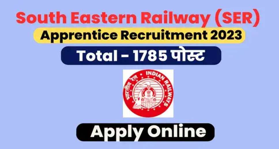 RRC SER Apprentice Recruitment 2023: 1785 Apprentice Posts in South Eastern Railway