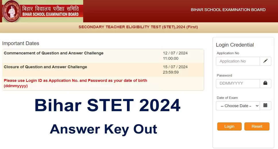 Bihar STET Answer Key 2024 for Paper II Out: Check and Download Here