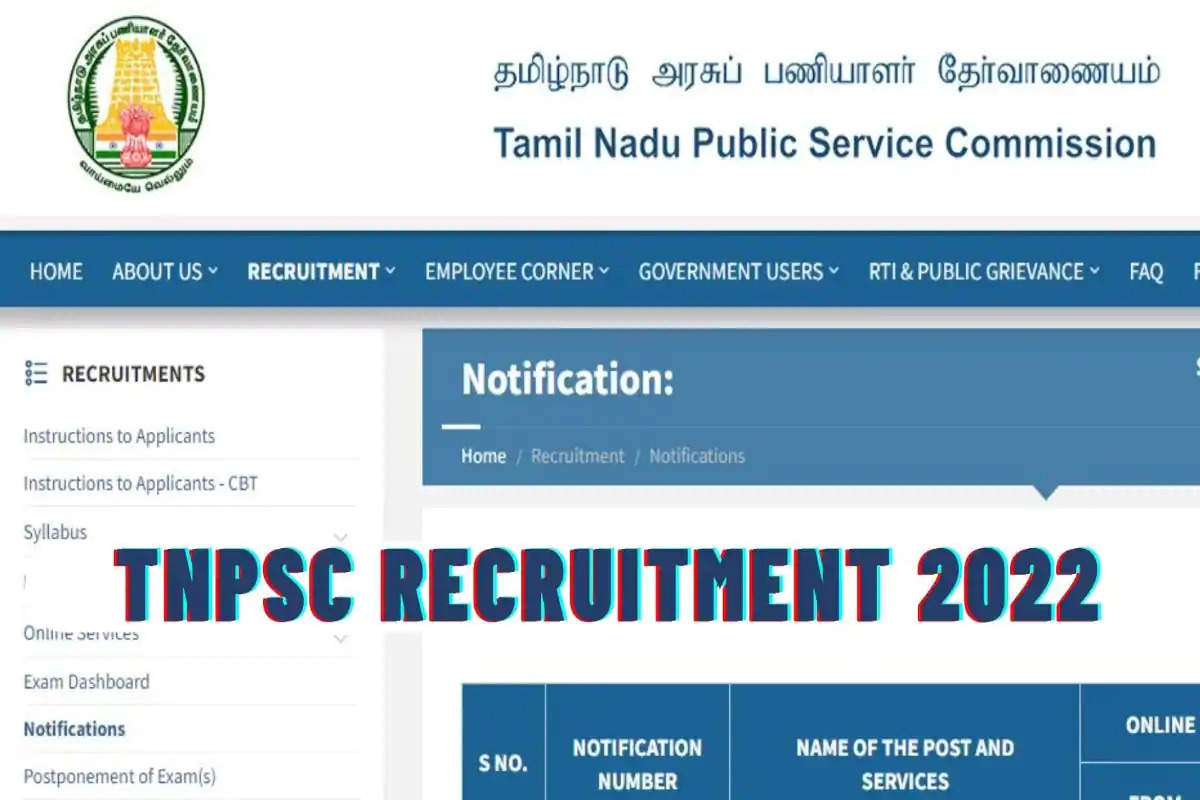 TNPSC Recruitment 2022: A great opportunity has emerged to get a job (Sarkari Naukri) in Tamil Nadu Public Service Commission (TNPSC). TNPSC has invited applications for the vacant posts of Bursar. Interested and eligible candidates who want to apply for these vacant posts (TNPSC Recruitment 2022), can apply by visiting the official website of TNPSC at tnpsc.gov.in. The last date to apply for these posts (TNPSC Recruitment 2022) is 10 December.    Apart from this, candidates can also apply for these posts (TNPSC Recruitment 2022) by directly clicking on this official link tnpsc.gov.in. If you want more detailed information related to this recruitment, then you can view and download the official notification (TNPSC Recruitment 2022) through this link TNPSC Recruitment 2022 Notification PDF. A total of 5 posts will be filled under this recruitment (TNPSC Recruitment 2022) process.    Important Dates for TNPSC Recruitment 2022  Online Application Starting Date –  Last date for online application - 10 December  Details of posts for TNPSC Recruitment 2022  Total No. of Posts- Bursar – 5 Posts  Eligibility Criteria for TNPSC Recruitment 2022  Bursar - Post Graduate Degree in Public Administration from a recognized Institute with experience  Age Limit for TNPSC Recruitment 2022  Bursar – The maximum age of the candidates will be valid 32 years.  Salary for TNPSC Recruitment 2022  Bursar: 56100-205700  Selection Process for TNPSC Recruitment 2022  Will be done on the basis of written test.  How to apply for TNPSC Recruitment 2022  Interested and eligible candidates can apply through the official website of TNPSC (tnpsc.gov.in) till 10 December. For detailed information in this regard, refer to the official notification given above.    If you want to get a government job, then apply for this recruitment before the last date and fulfill your dream of getting a government job. You can visit naukrinama.com for more such latest government jobs information.