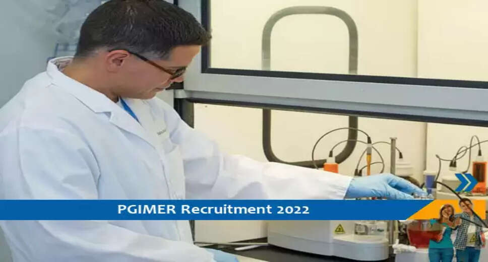 PGIMER Recruitment 2022 for Senior Research Fellow, Research Officer