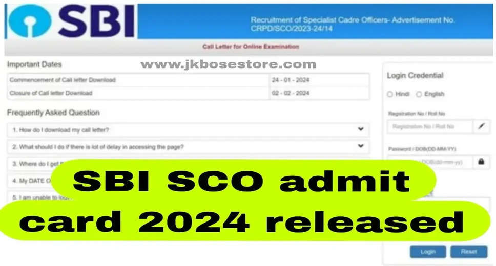 SBI SO Admit Card 2024 Out! Download Call Letter for Online Exam