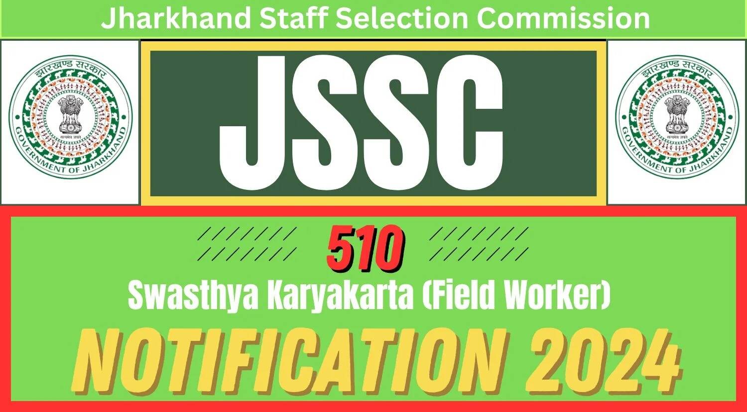 JSSC Announces Recruitment for 510 Health Worker Posts in 2024: Apply Now