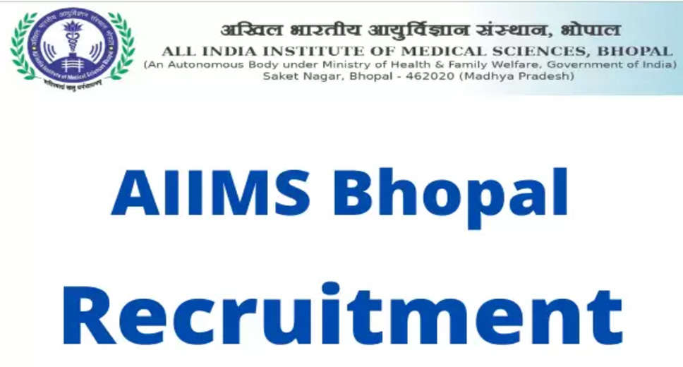 AIIMS Recruitment 2023: A great opportunity has emerged to get a job (Sarkari Naukri) in All India Institute of Medical Sciences, Bhopal (AIIMS). AIIMS has sought applications to fill the posts of Assistant Professor (AIIMS Recruitment 2023). Interested and eligible candidates who want to apply for these vacant posts (AIIMS Recruitment 2023), they can apply by visiting the official website of AIIMS at aiims.edu. The last date to apply for these posts (AIIMS Recruitment 2023) is 19 January 2023.  Apart from this, candidates can also apply for these posts (AIIMS Recruitment 2023) directly by clicking on this official link aiims.edu. If you want more detailed information related to this recruitment, then you can see and download the official notification (AIIMS Recruitment 2023) through this link AIIMS Recruitment 2023 Notification PDF. A total of 16 posts will be filled under this recruitment (AIIMS Recruitment 2023) process.  Important Dates for AIIMS Recruitment 2023  Online Application Starting Date –  Last date for online application - 19 January 2023  Location - Bhopal  Details of posts for AIIMS Recruitment 2023  Total No. of Posts-  Assistant Professor: 16 Posts  Eligibility Criteria for AIIMS Recruitment 2023  Assistant Professor: Passed Master's Degree in relevant subject from recognized institute and have experience  Age Limit for AIIMS Recruitment 2023  The age limit of the candidates will be 50 years.  Salary for AIIMS Recruitment 2023  Assistant Professor : 142506/-  Selection Process for AIIMS Recruitment 2023  Assistant Professor: Will be done on the basis of interview.  How to apply for AIIMS Recruitment 2023  Interested and eligible candidates can apply through the official website of AIIMS (aiims.edu) by 19 January 2023. For detailed information in this regard, refer to the official notification given above.  If you want to get a government job, then apply for this recruitment before the last date and fulfill your dream of getting a government job. For more latest government jobs like this, you can visit naukrinama.com