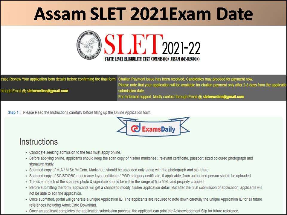 Assam SLET 2023 Notification Released: Apply Online for Assistant Professor Posts