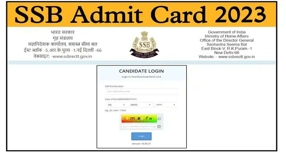Sashastra Seema Bal (SSB) Admit Card 2023 Out for SI, ASI, Constable & Other Posts: Download Now!
